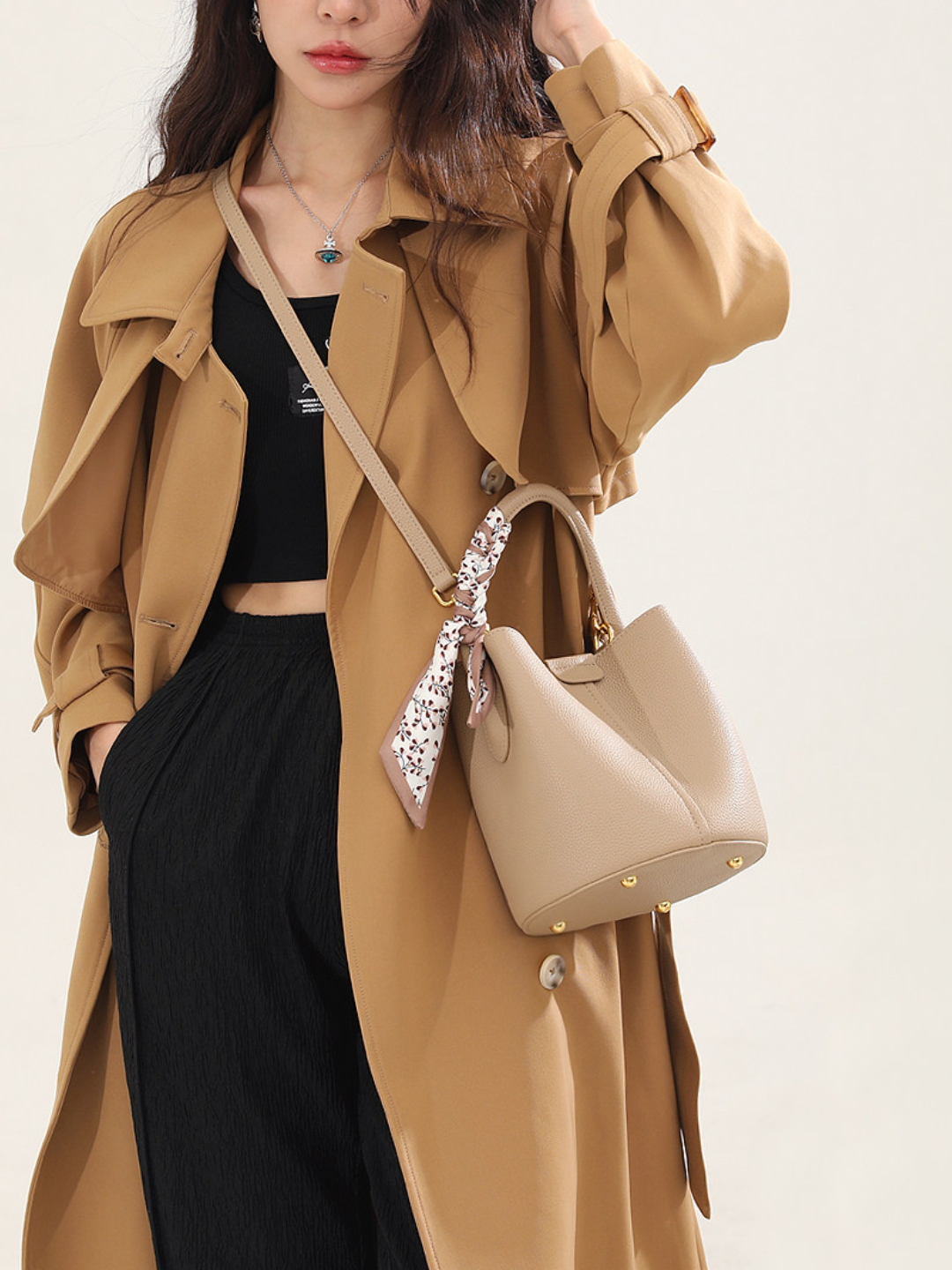 Túi Da Nữ Bucket Mini